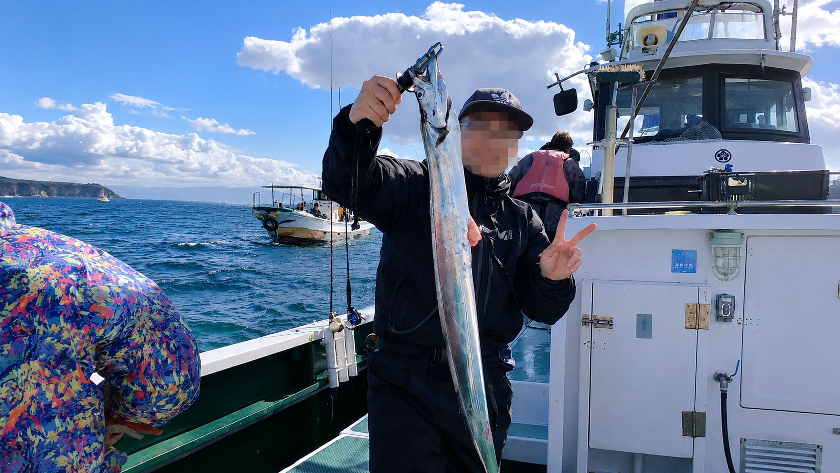 釣れたドラゴンタチウオの写真