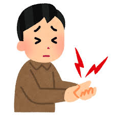 手を切った